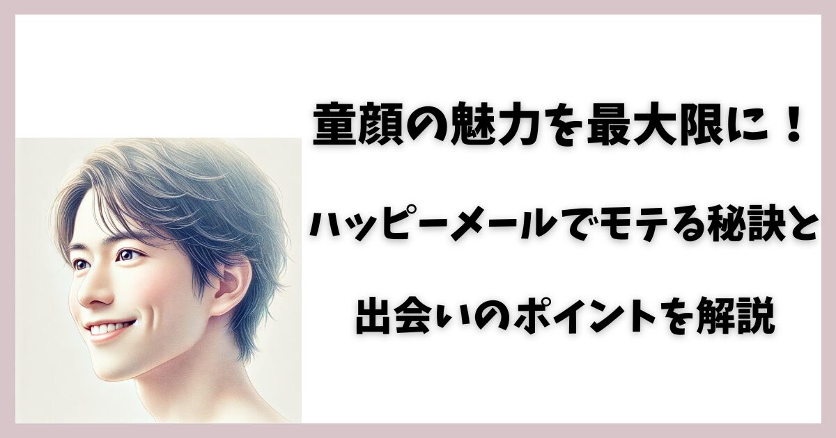 童顔の魅力を最大限に！ ハッピーメールでモテる秘訣と 出会いのポイントを解説